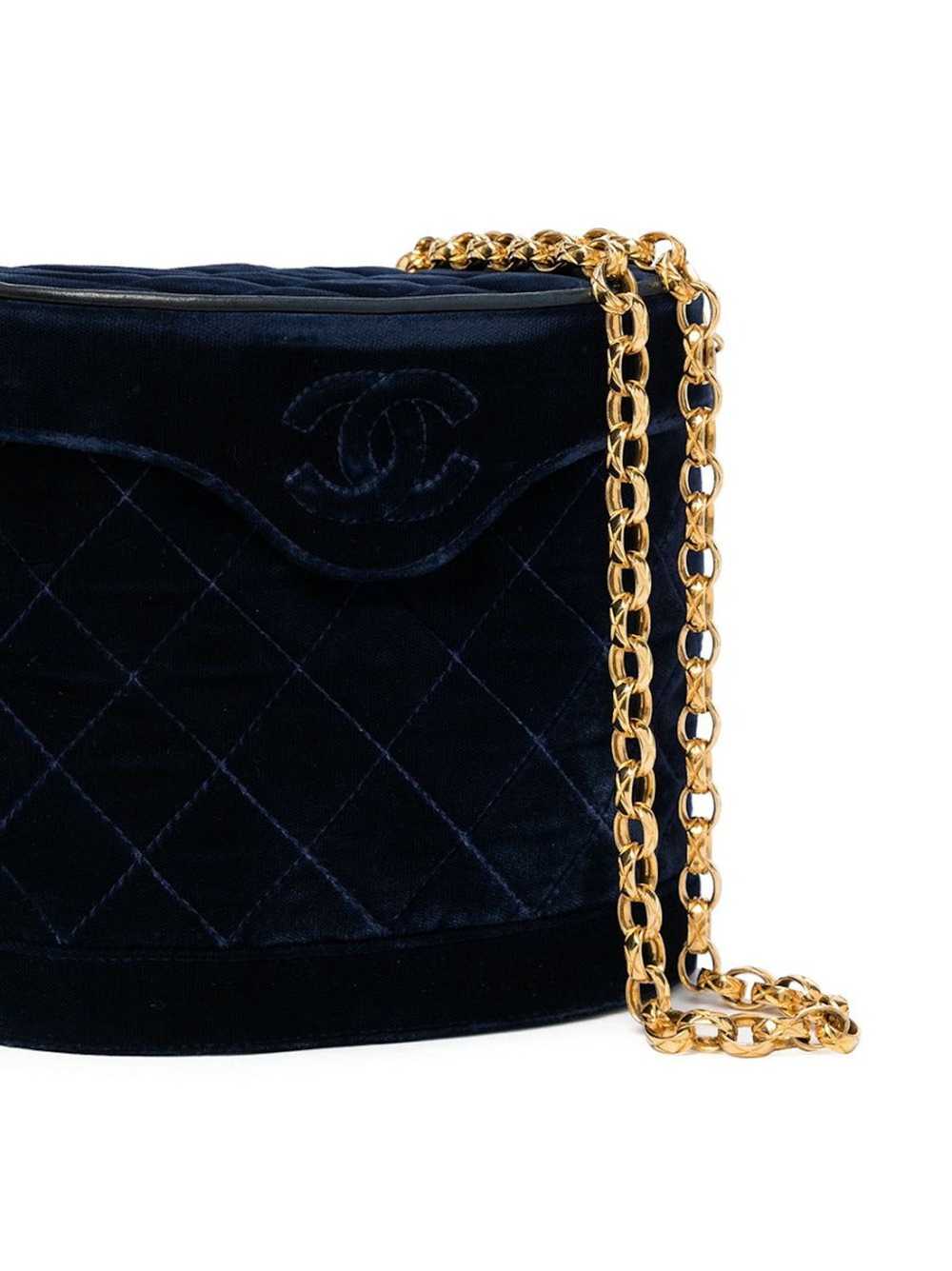 Chanel CHANEL Rare Navy Velvet Crossbody Binocula… - image 3