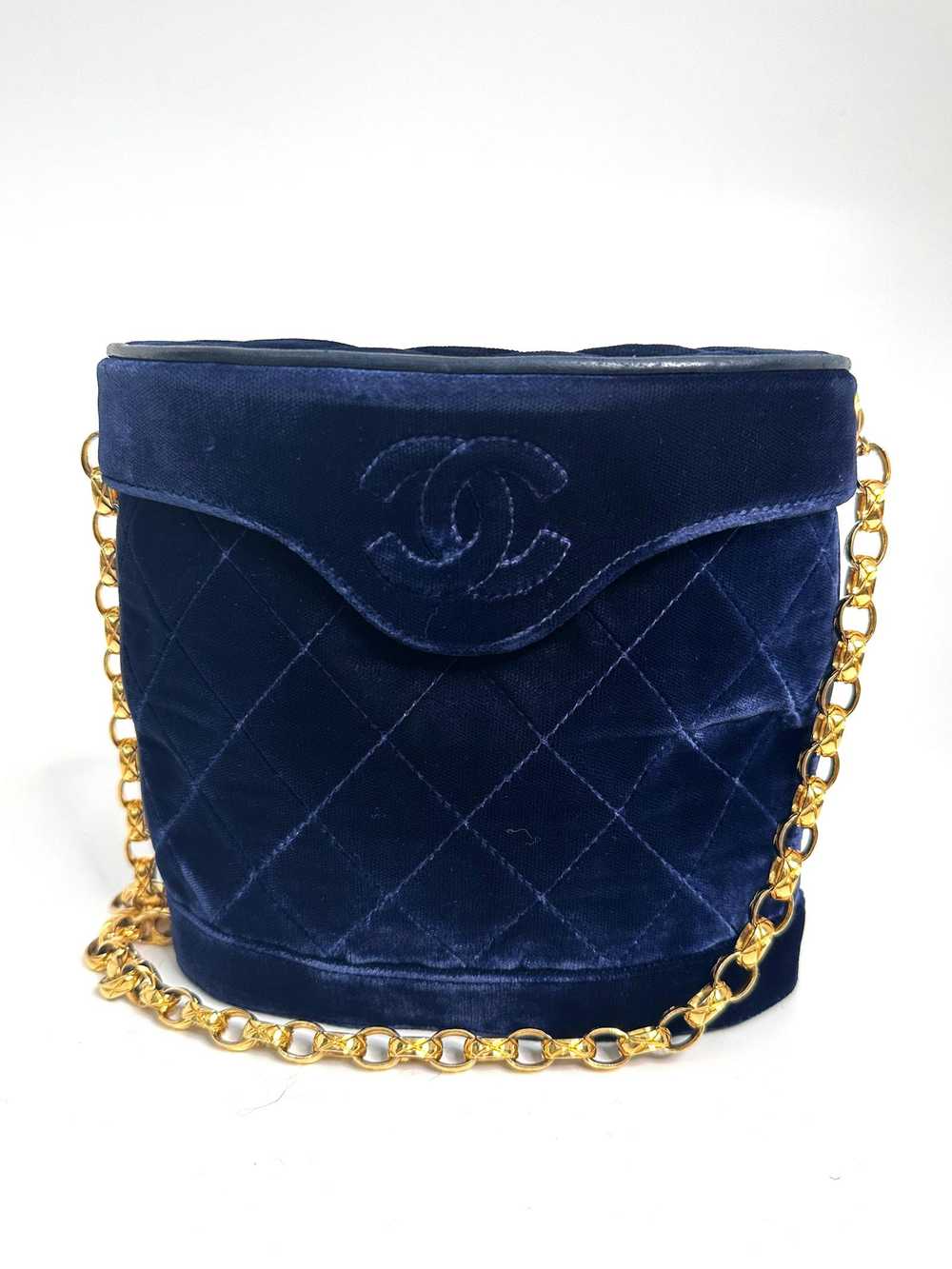 Chanel CHANEL Rare Navy Velvet Crossbody Binocula… - image 5