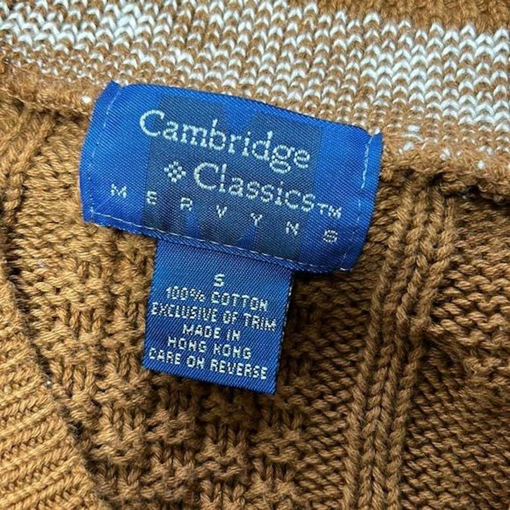 Vintage Cambridge Classics brown cable knit sweat… - image 3
