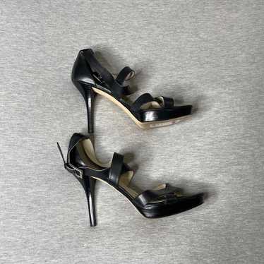Michael Kors Evie Leather Platform Open Ankle Sti… - image 1