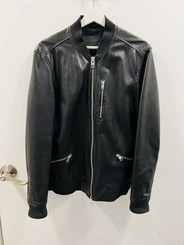 Allsaints Allsaints black leather bomber jacket