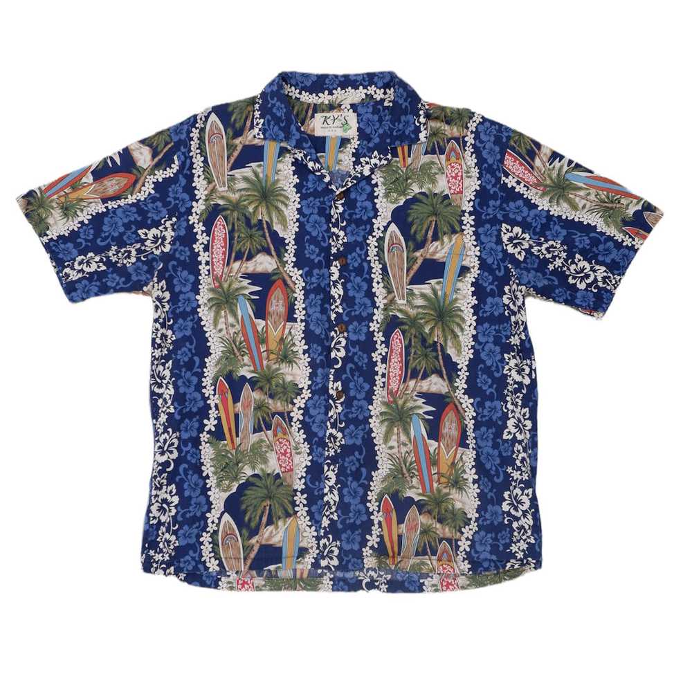 KY's Surf Board Print Vintage Hawaiian Shirt Made… - image 1