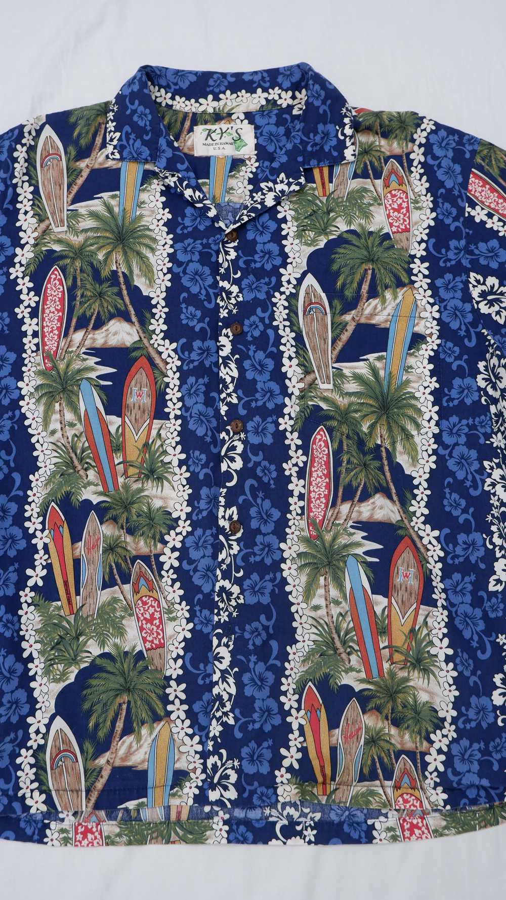 KY's Surf Board Print Vintage Hawaiian Shirt Made… - image 3