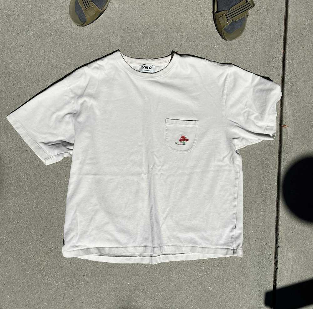 YMC Floral Embroidery Pocket Tee - image 1