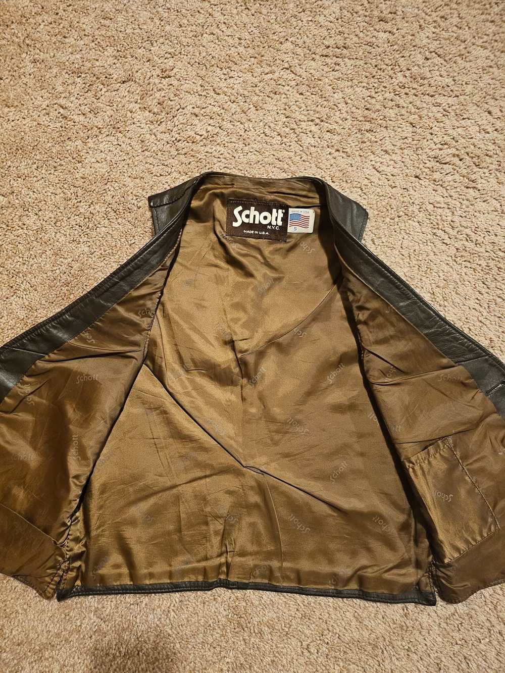 Schott Schott Leather Vest/Waistcoat - image 2