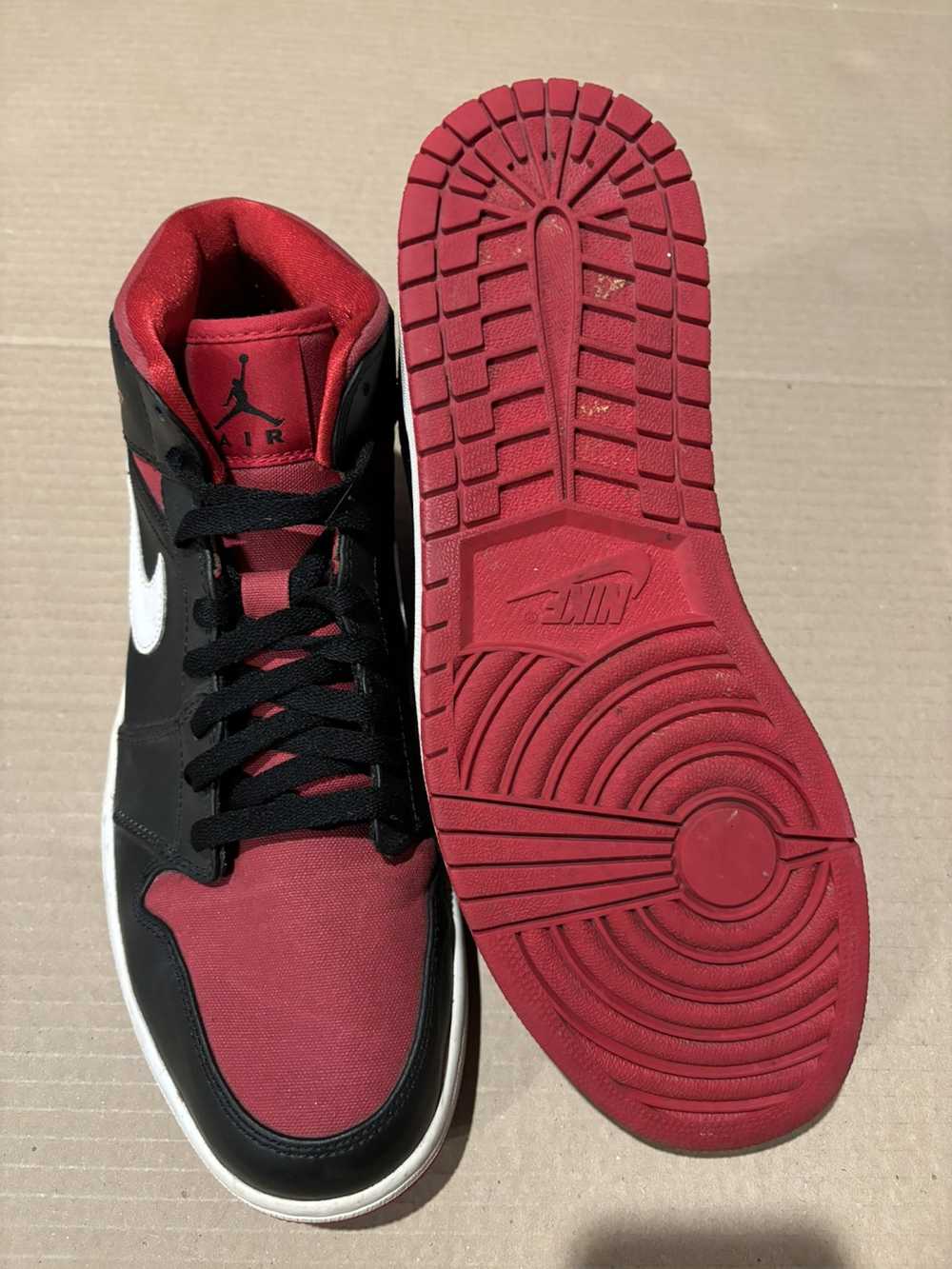 Jordan Brand × Nike Air Jordan 1 mid Black Gym Red - image 4