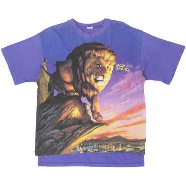 Vintage MGM Grand Lion T-Shirt Purple - image 1