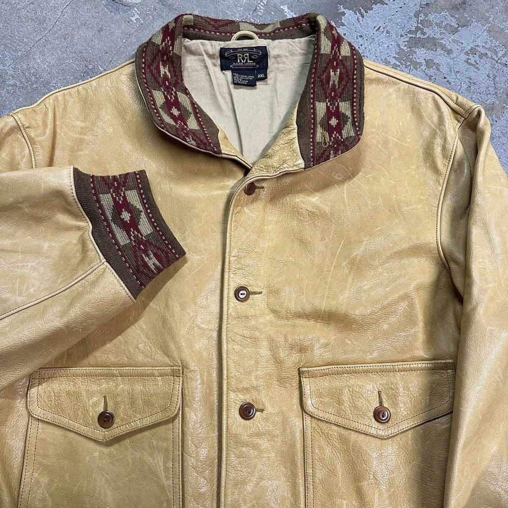 Leather × Leather Jacket × Polo Ralph Lauren Vint… - image 2