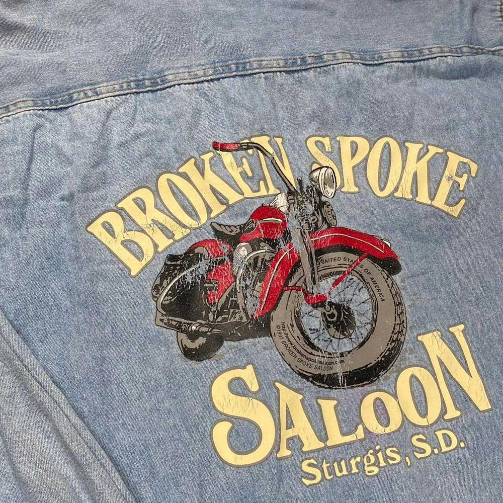 Other Size xl vintage sturgis sd jean jacket - image 4