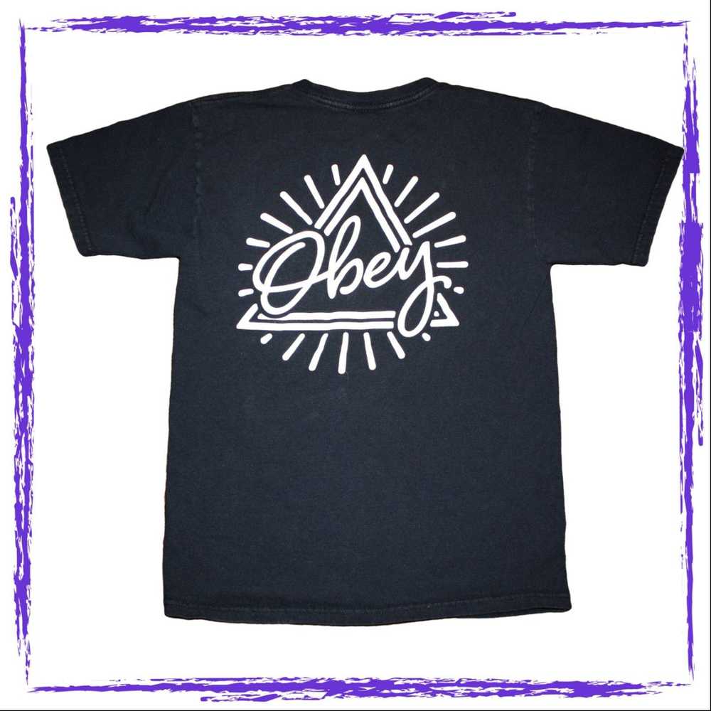 Obey Vintage Obey T Shirt - Mens Small - Navy blu… - image 1