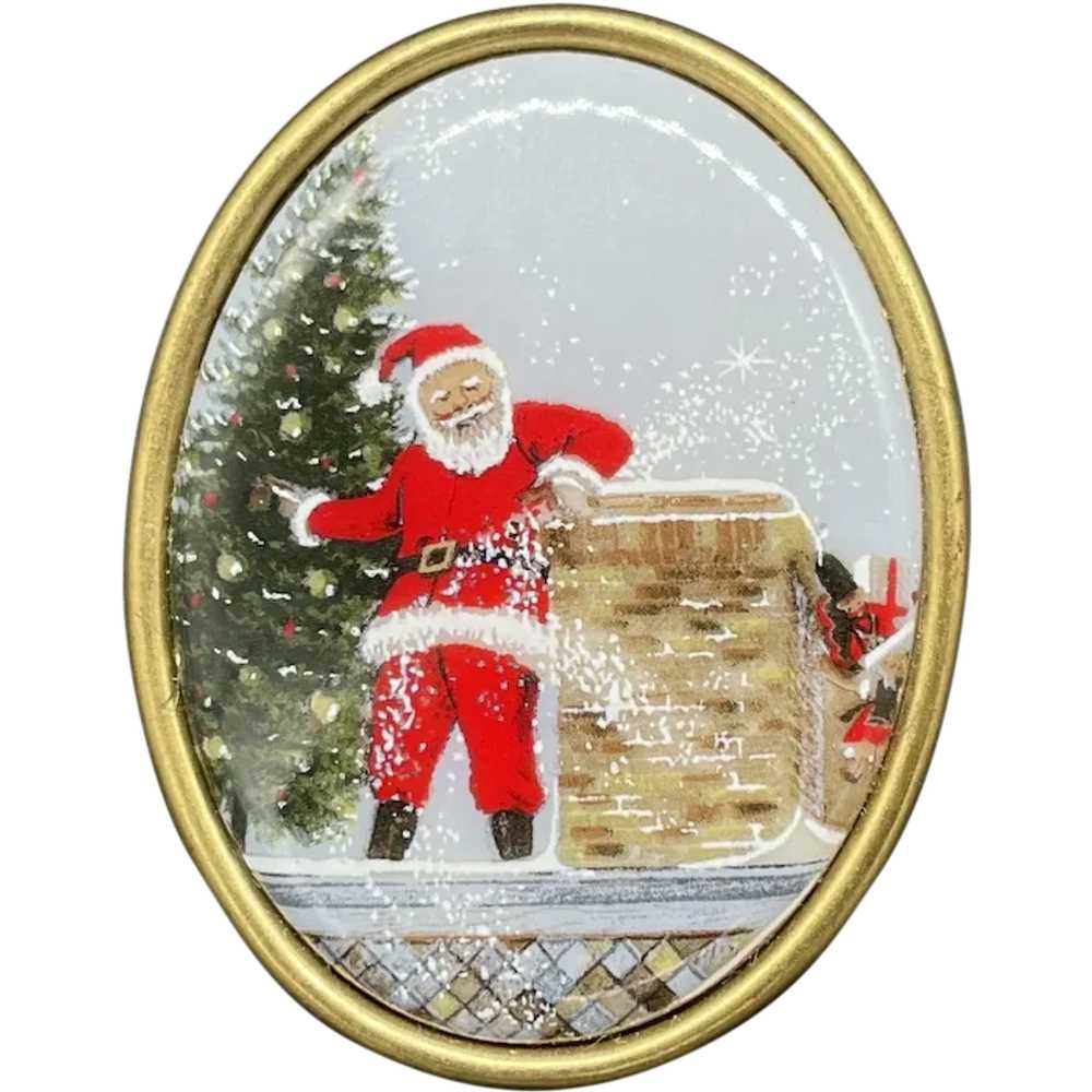 Vintage Santa Claus brooch - image 1