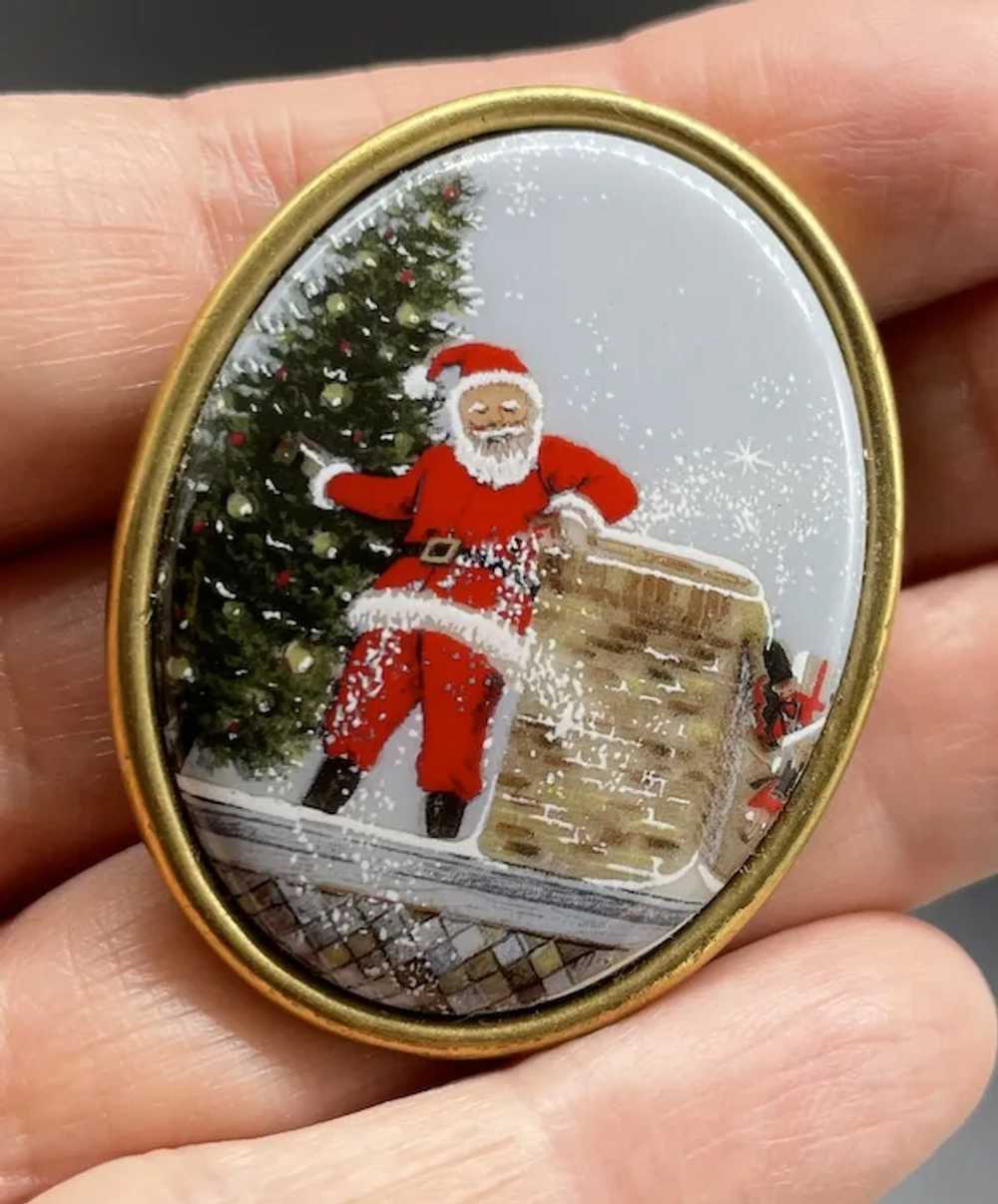 Vintage Santa Claus brooch - image 5