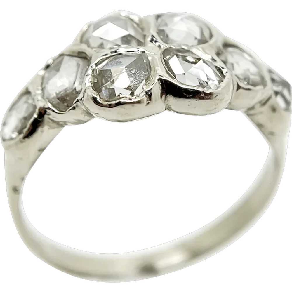 Vintage 14K White Gold Diamond Ring - image 1
