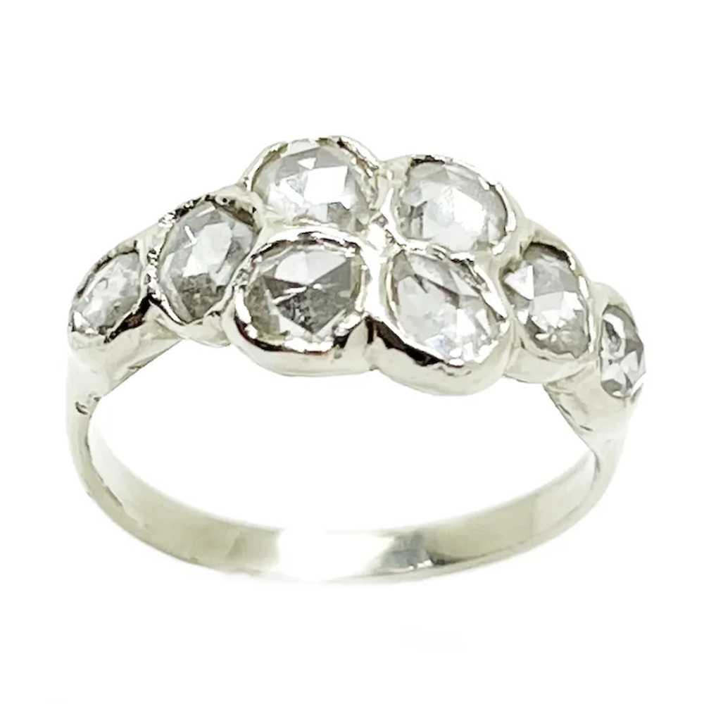 Vintage 14K White Gold Diamond Ring - image 3