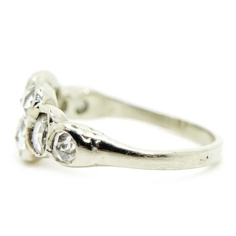 Vintage 14K White Gold Diamond Ring - image 5