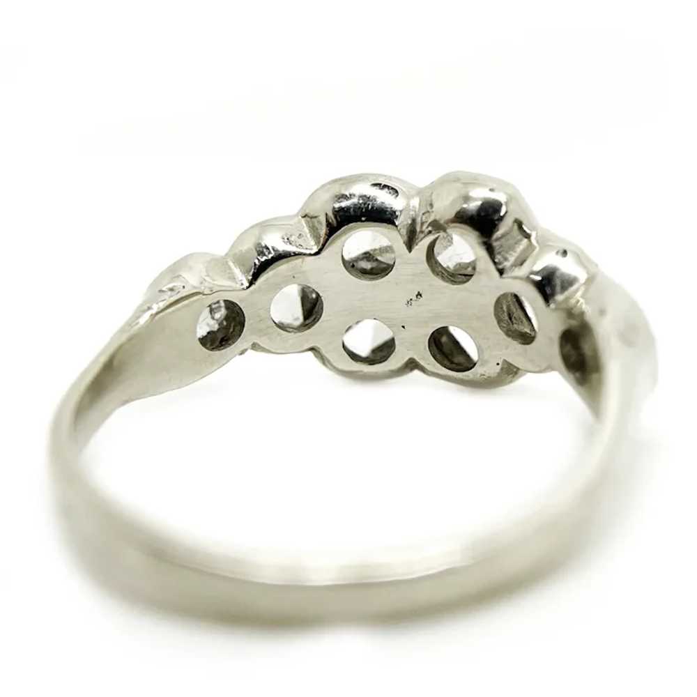 Vintage 14K White Gold Diamond Ring - image 6