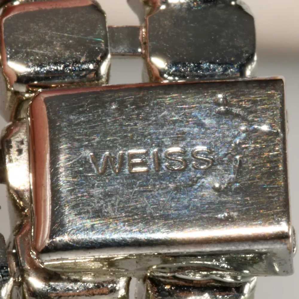 Weiss WIDE Bracelet 1950s Clear Rhinestones Vinta… - image 5