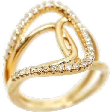 10K Yellow Gold Fancy Diamond Ring