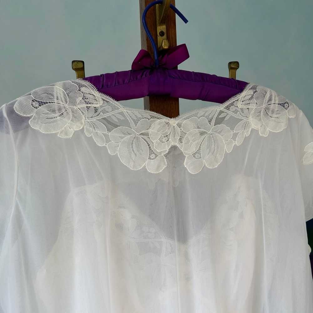 Vintage Gossard Artemis white bridal peignoir nig… - image 10