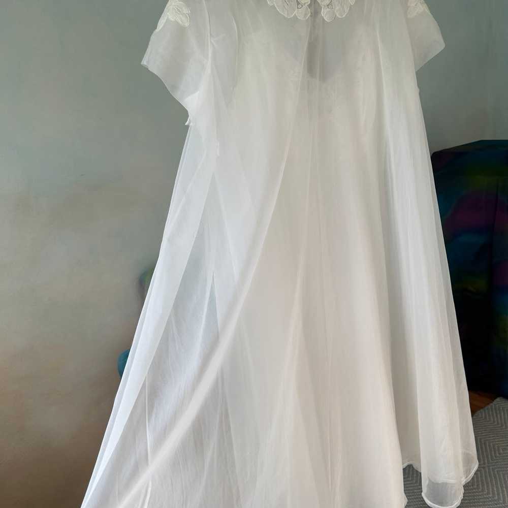 Vintage Gossard Artemis white bridal peignoir nig… - image 9