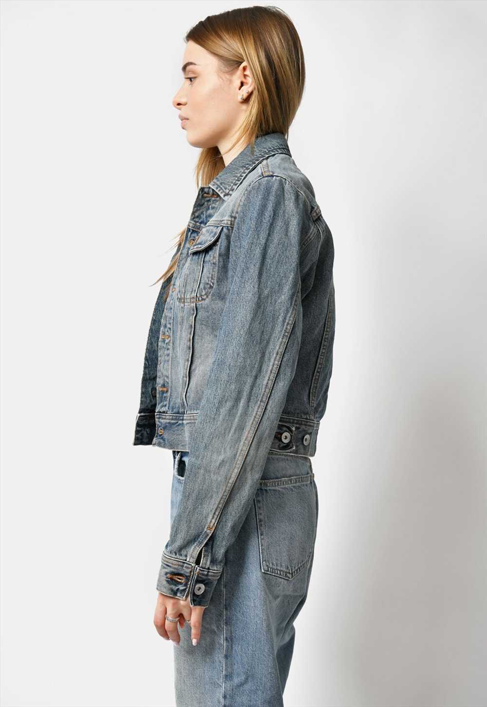 DKNY vintage blue denim jacket medium wash 90s Ol… - image 3