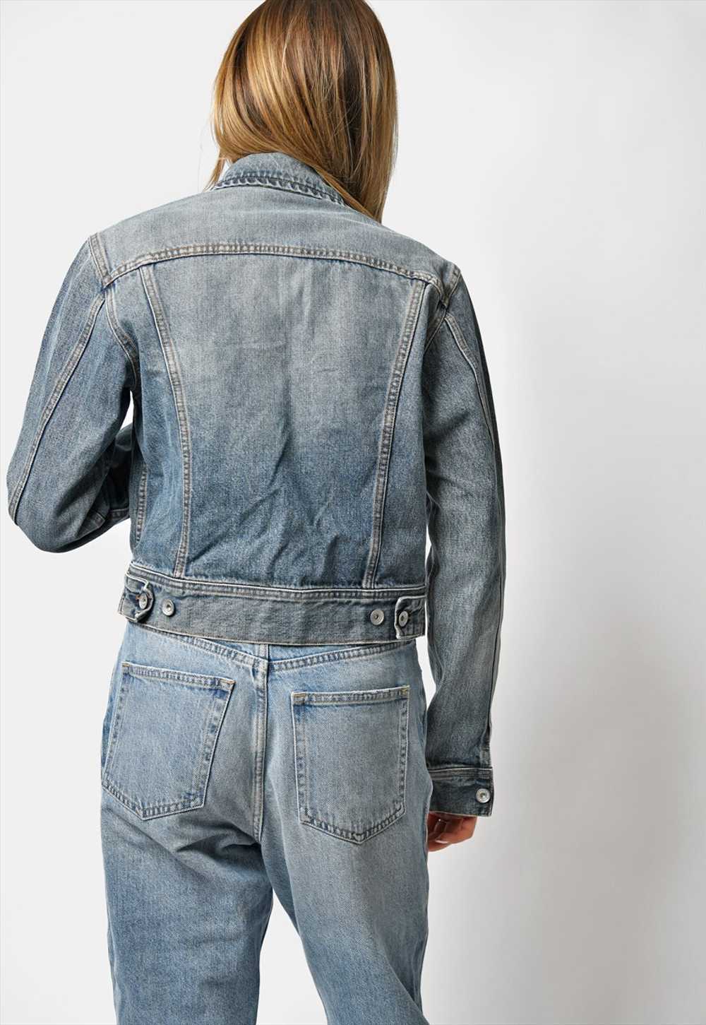 DKNY vintage blue denim jacket medium wash 90s Ol… - image 4