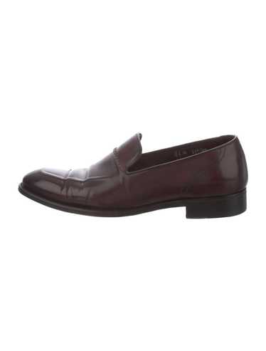 Brioni Patent Leather Loafers Burgundy Semi-Point… - image 1