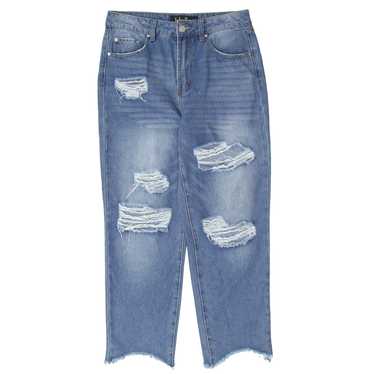 Ladies Indigo Rein High Waist Ripped Jeans - image 1