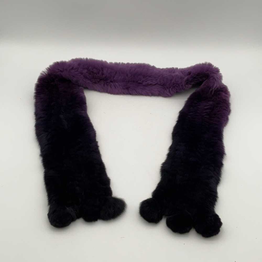 Womens Purple Fabulous Rabbit Fur Soft Neck Warme… - image 2