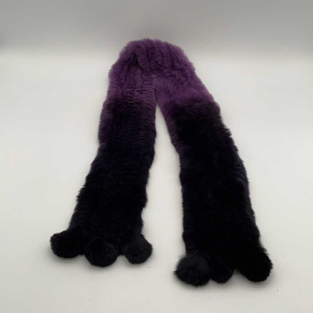 Womens Purple Fabulous Rabbit Fur Soft Neck Warme… - image 3