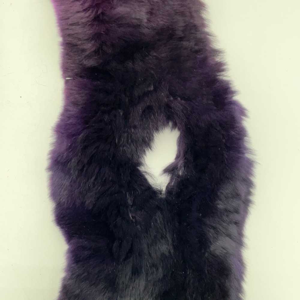 Womens Purple Fabulous Rabbit Fur Soft Neck Warme… - image 4