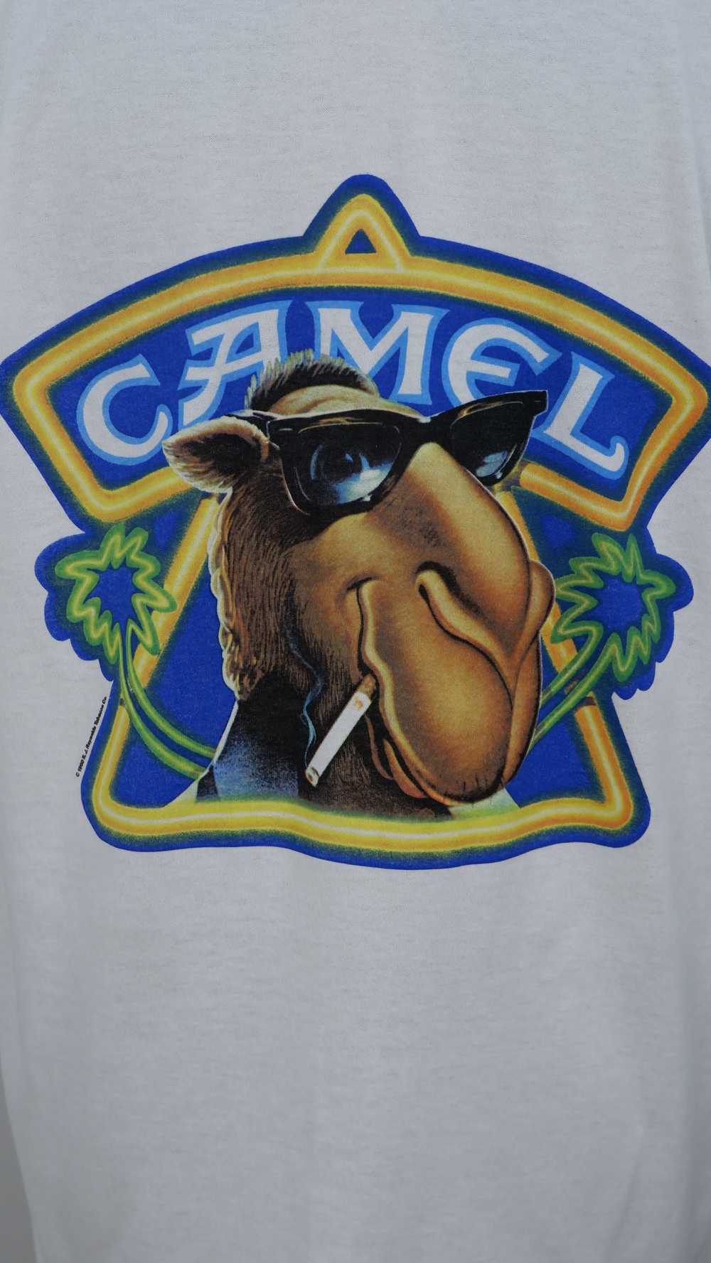 Vintage 1990 Joe Camel Cigarettes Pocket T-Shirt … - image 4