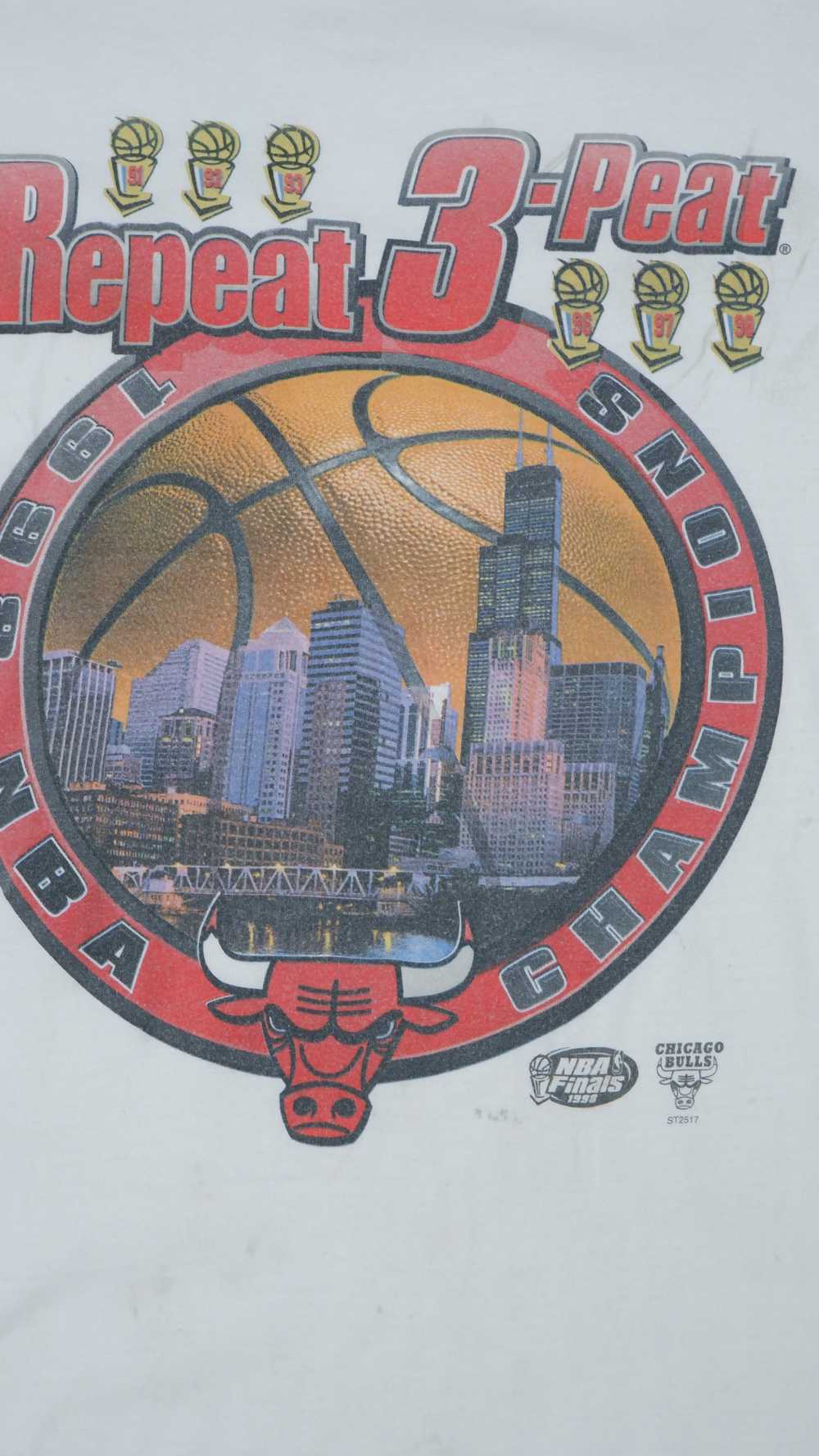 Starter 1998 Chicago Bulls Repeat 3-Peat NBA Cham… - image 3