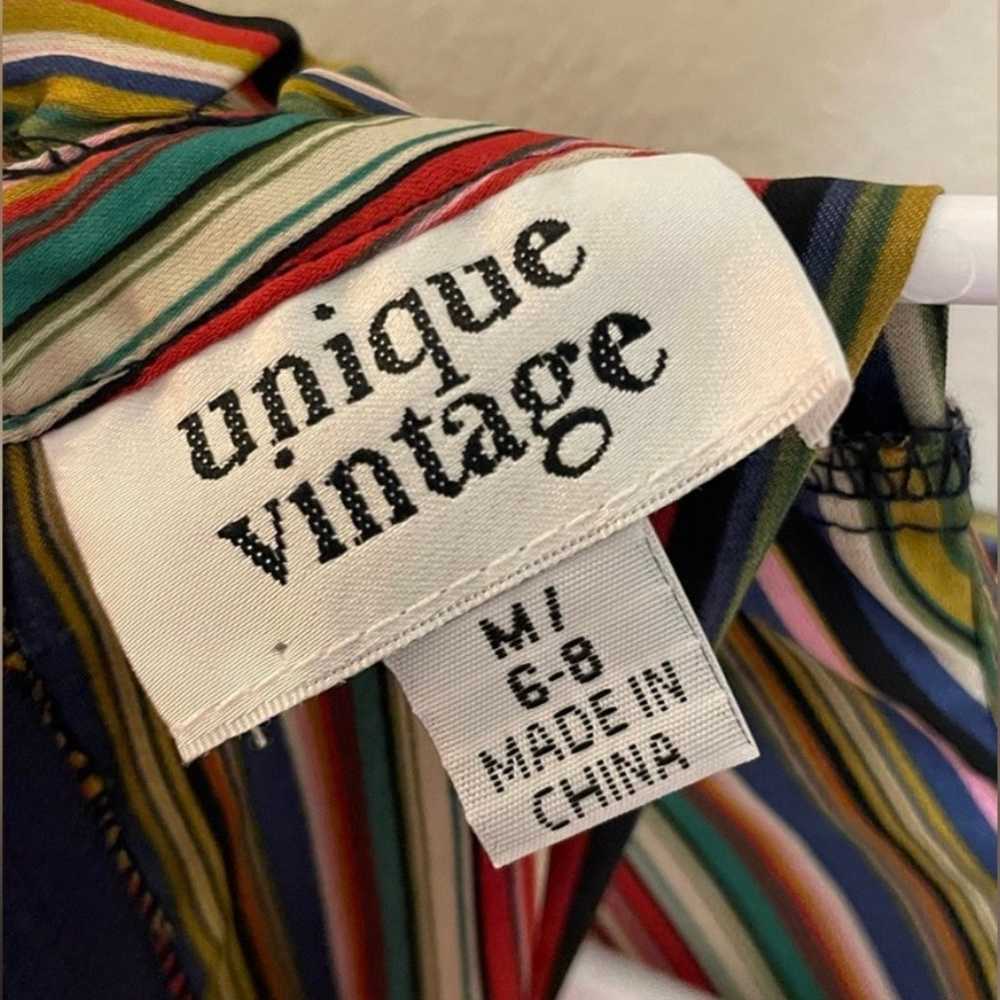 NWOT rainbow striped dress by Unique Vintage - image 10