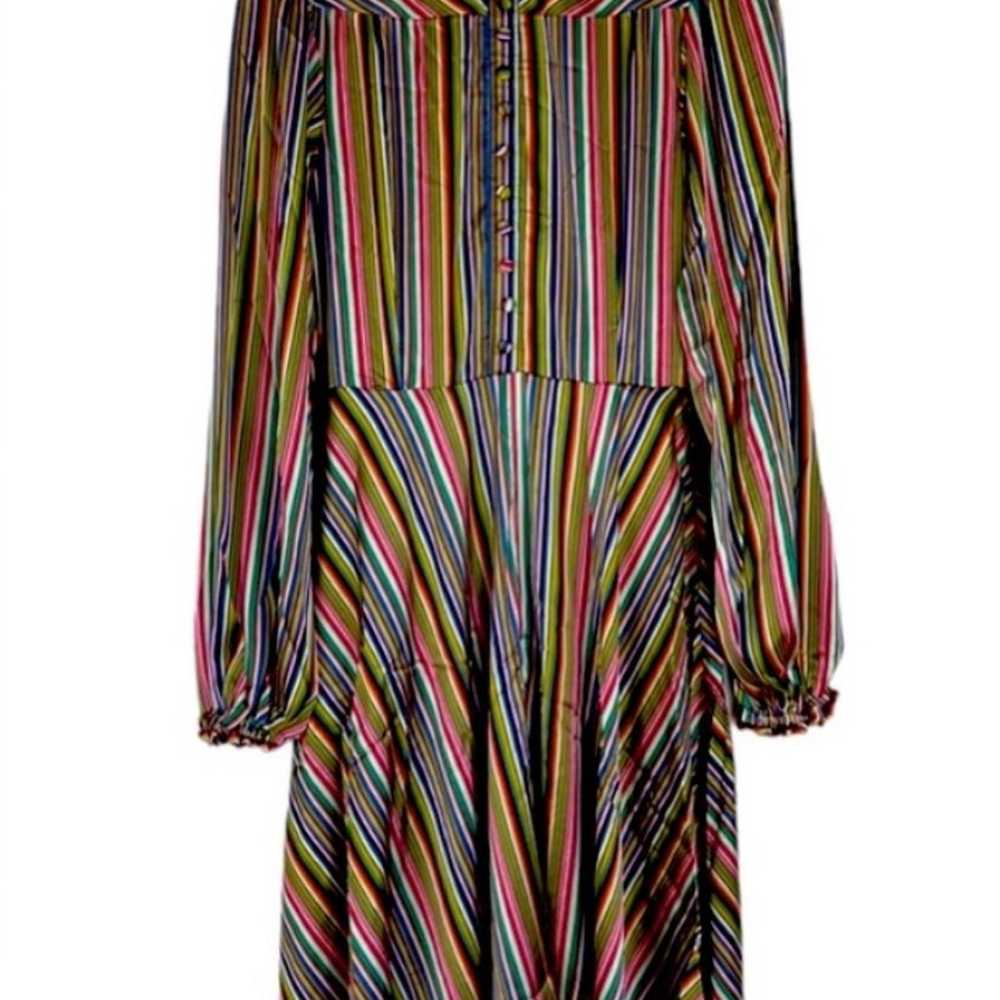 NWOT rainbow striped dress by Unique Vintage - image 1