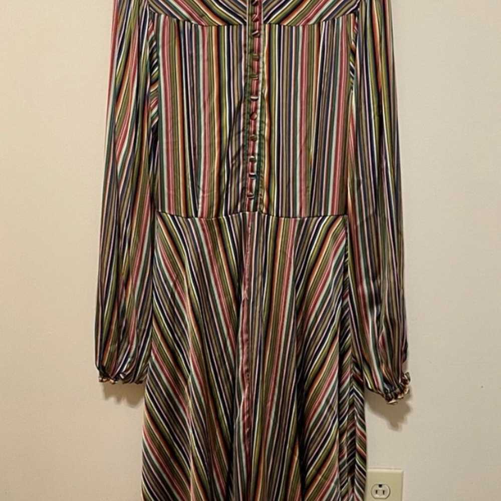 NWOT rainbow striped dress by Unique Vintage - image 2