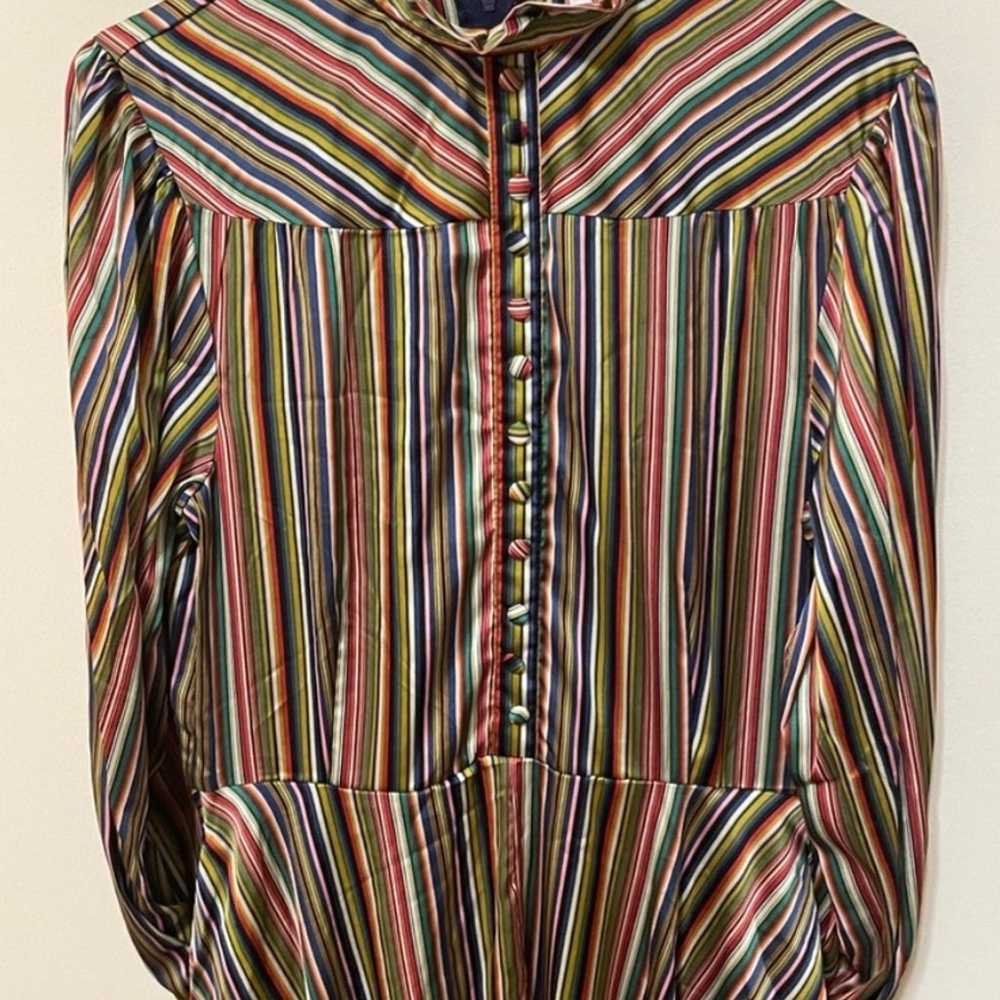 NWOT rainbow striped dress by Unique Vintage - image 9