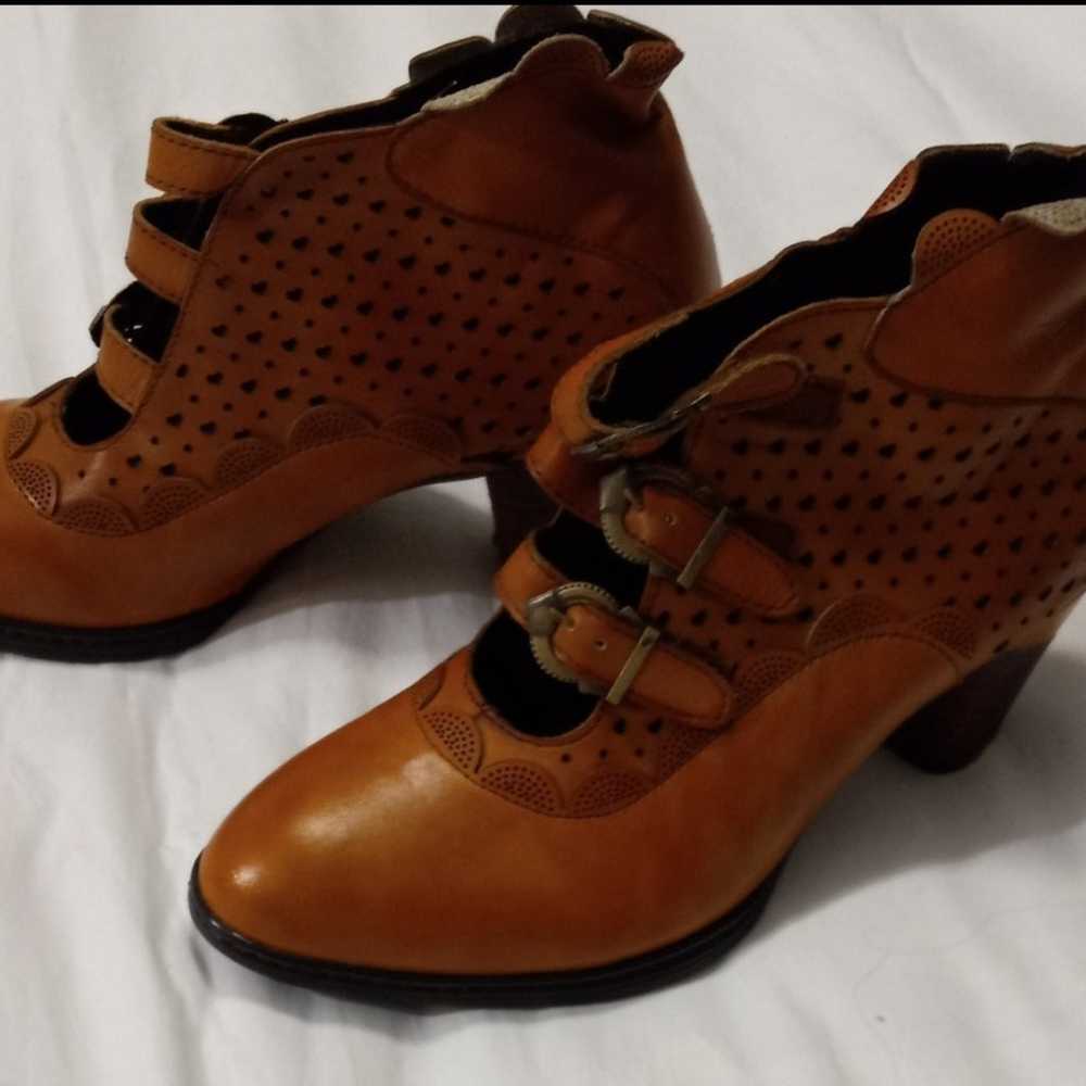 NWOT Custom Made Leather Booties - image 2
