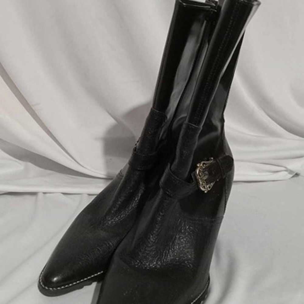 Unisa Ladies Black Patent Leather High Heel Boots… - image 1