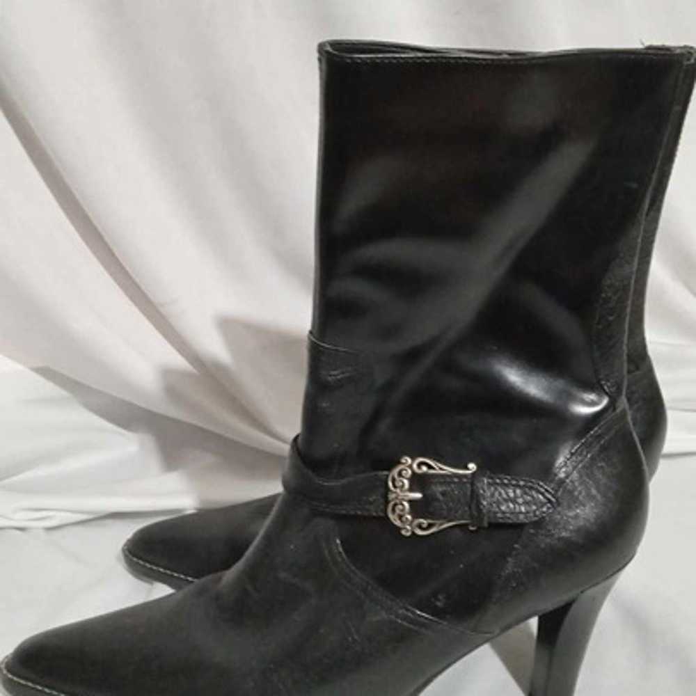 Unisa Ladies Black Patent Leather High Heel Boots… - image 4