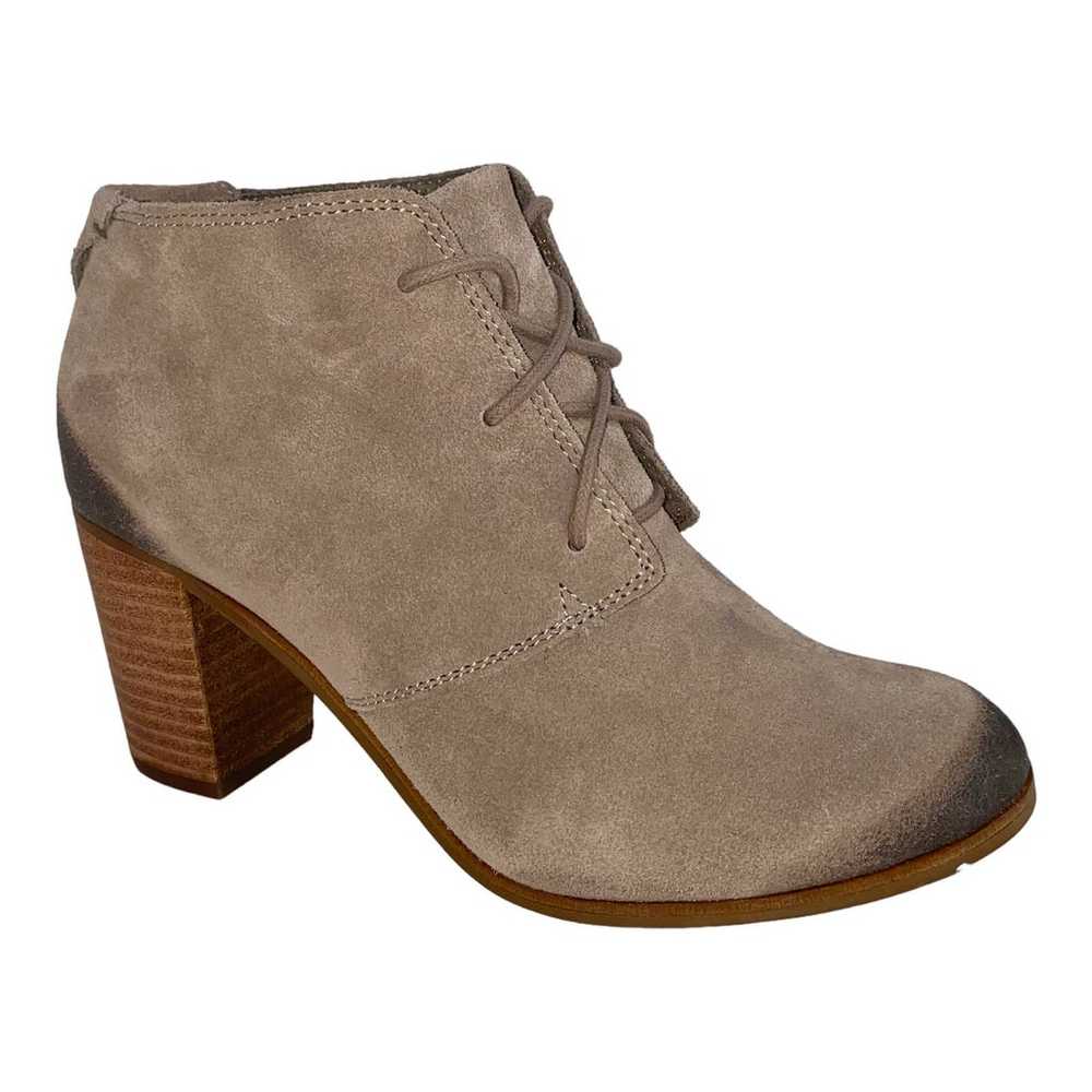 NWOT Toms Lunata Tarmac Taupe Desert Suede Ankle … - image 1