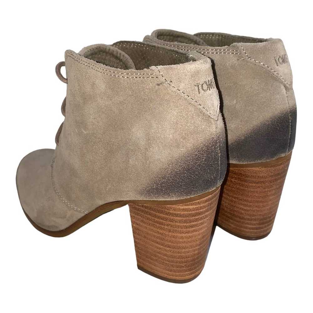 NWOT Toms Lunata Tarmac Taupe Desert Suede Ankle … - image 7