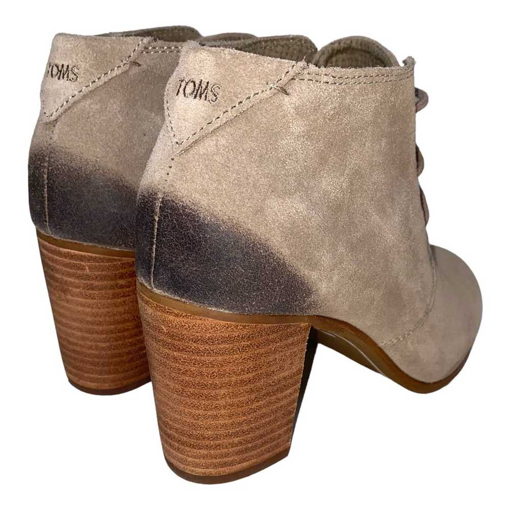 NWOT Toms Lunata Tarmac Taupe Desert Suede Ankle … - image 8