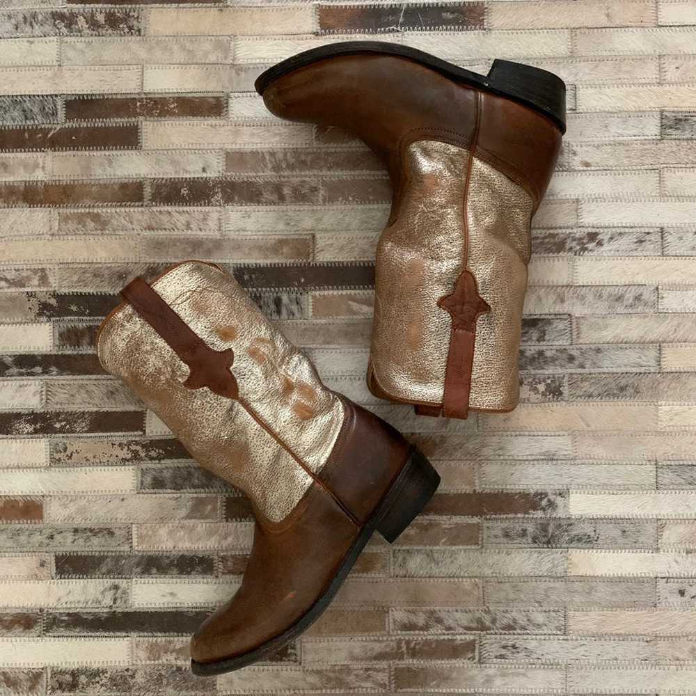 ASH mid calf brown gold boots - image 5