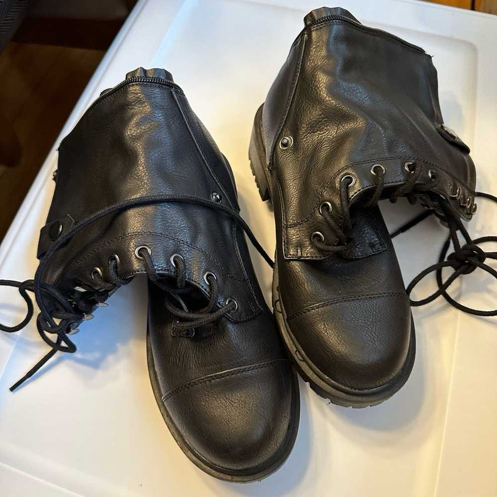 Vintage Torrid Fold Over Combat Boots (Wide Width) - image 1