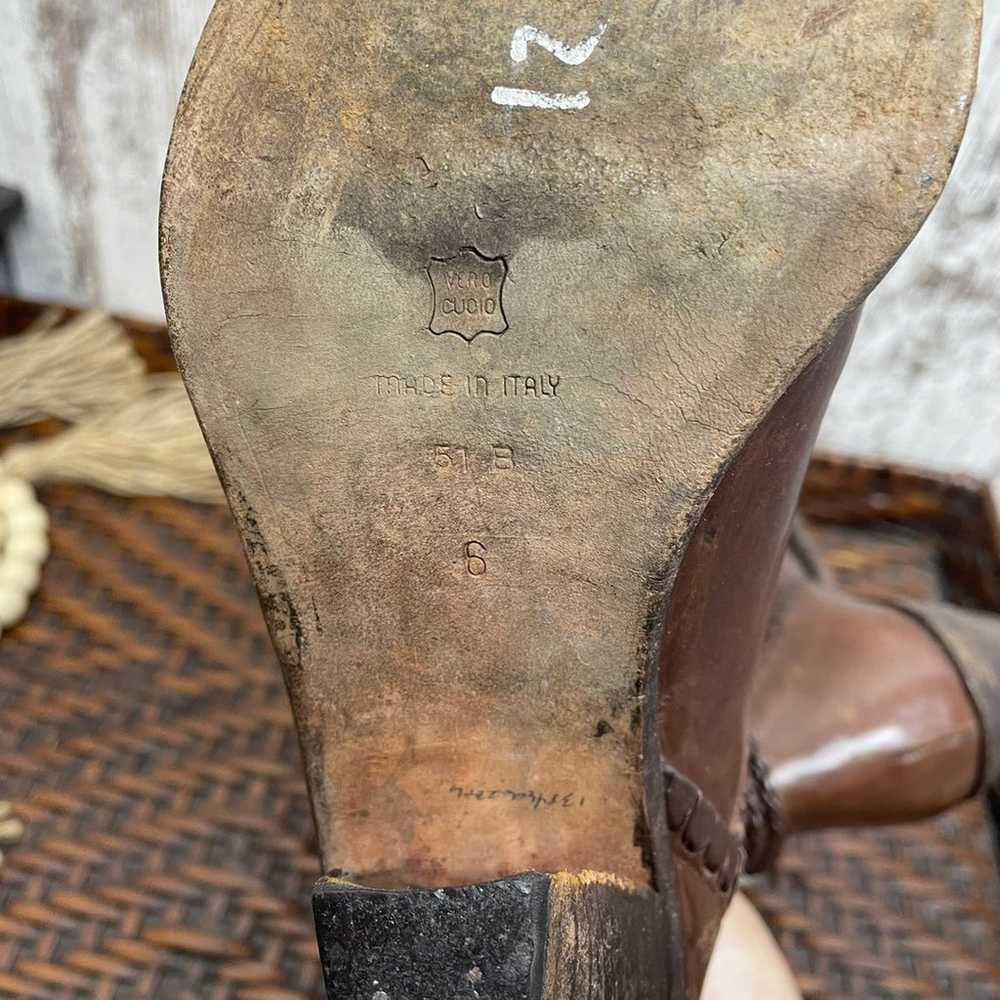 Vintage Via Spiga Brown Wester Leather Boots Size… - image 6