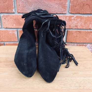 Pazzo Brand Black Suede Boot Heels Women - image 1