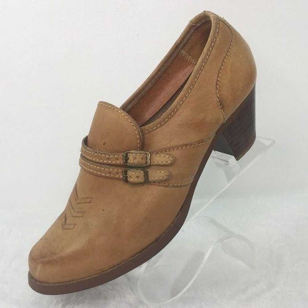 Vtg Nobils Leather Heeled Ankle Booties - image 1