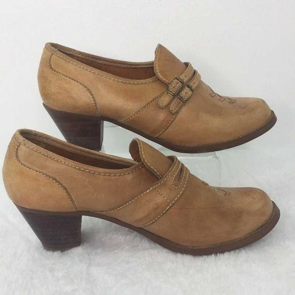 Vtg Nobils Leather Heeled Ankle Booties - image 5