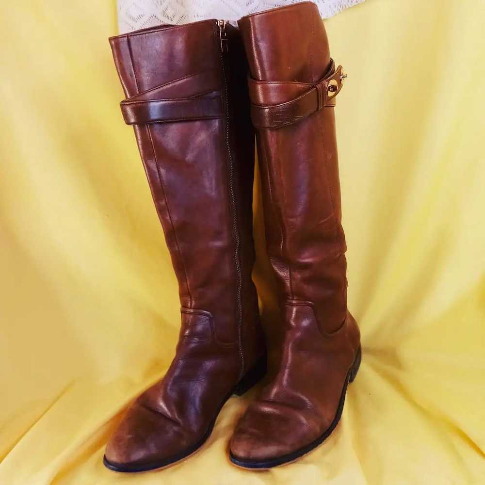 Vintage Coach Linette Cognac Boots size - image 1